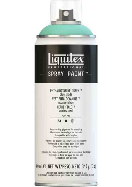 Professional Akrilik Sprey Boya 400 ml Phthalocyanine Green 7 (Blue Shade) 7317 S1