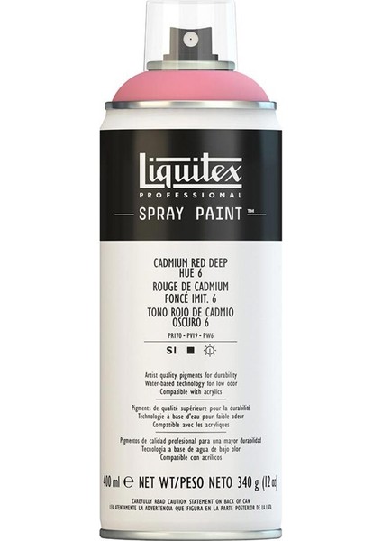 Professional Akrilik Sprey Boya 400 ml Cadmium Red Deep Hue 6 6311 S1