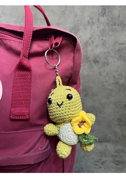 Sevimli Yeşil Kaplumbağa Amigurumi El Örgüsü Anahtarlık ve Çanta Aksesuarı