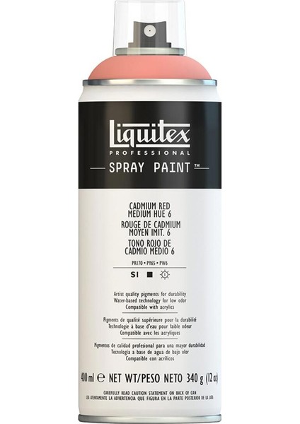 Professional Akrilik Sprey Boya 400 ml Cadmium Red Medium Hue 6