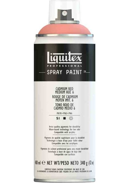 Professional Akrilik Sprey Boya 400 ml Cadmium Red Medium Hue 6