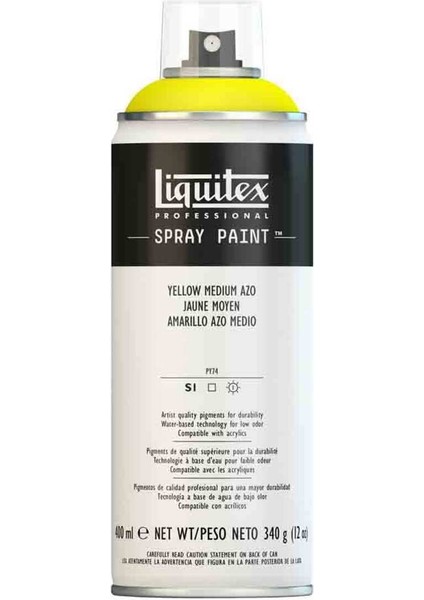 Professional Akrilik Sprey Boya 400 ml Yellow Medium Azo 412