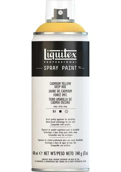Professional Akrilik Sprey Boya 400 ml Cadmium Yellow Deep Hue 163