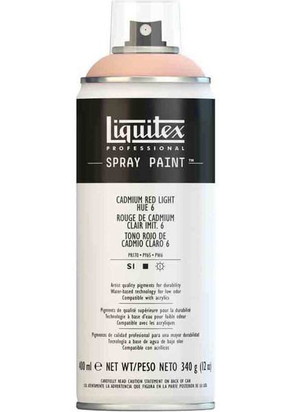 Professional Akrilik Sprey Boya 400 ml Cadmium Red Light Hue 6