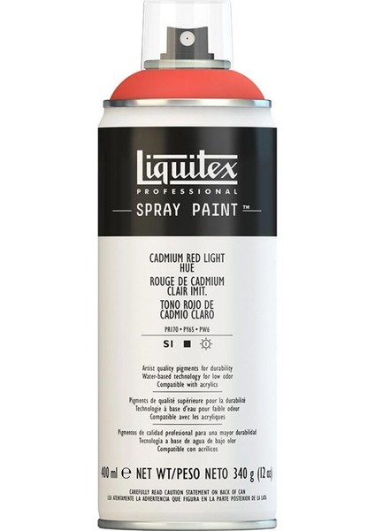 Professional Akrilik Sprey Boya 400 ml Cadmium Red Light Hue