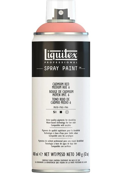Professional Akrilik Sprey Boya 400 ml Cadmium Red Medium Hue 6