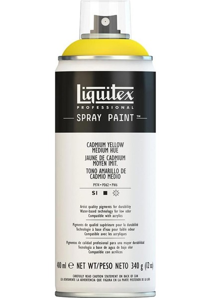 Professional Akrilik Sprey Boya 400 ml Cadmium Yellow Medium Hue 830