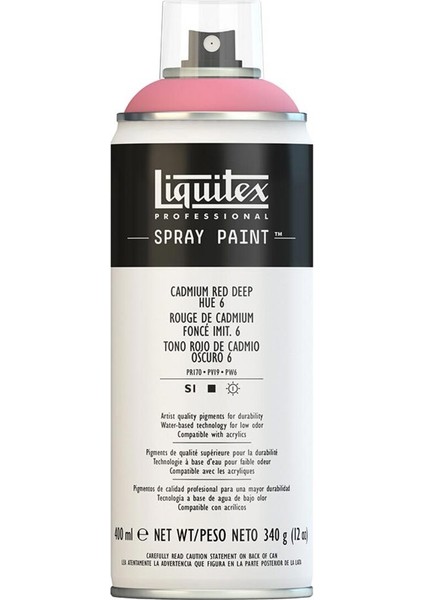 Professional Akrilik Sprey Boya 400 ml Cadmium Red Deep Hue 6 6311 S1