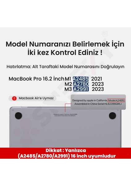 MacBook Pro 16.2 Inç Kılıf Dayanıklı Koruyucu Mat Plastik Sert Kılıf