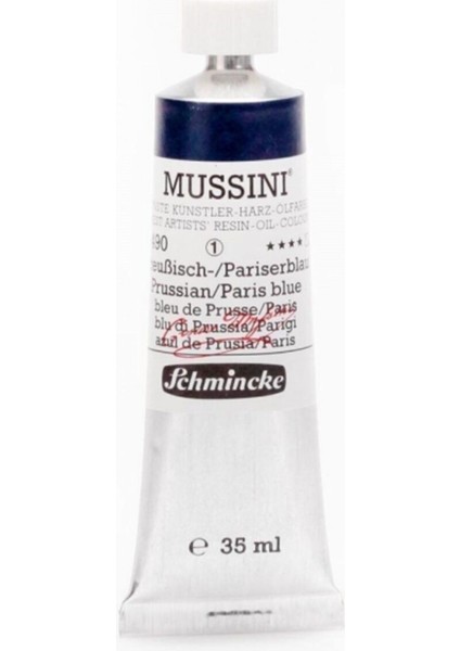 Mussini Yağlı Boya 35 ml Prussian Paris Blue 490 S.1