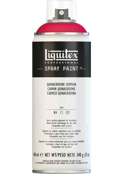 Professional Akrilik Sprey Boya 400 ml Quinacridone Crimson 110 S1