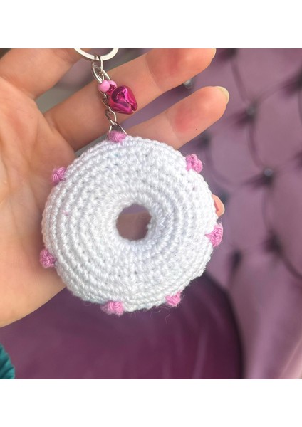 Paris Organik Donut Amigurumi Anahtarlık (Inci Detaylı)