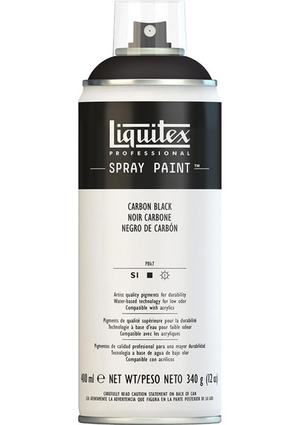 Professional Akrilik Sprey Boya 400 ml Carbon Black 337 S1