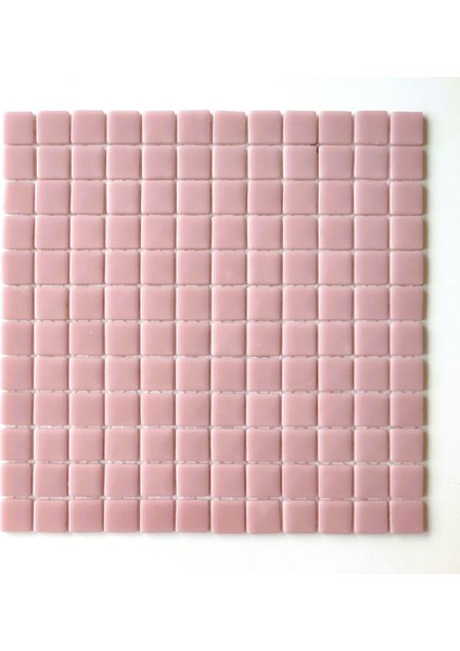 Yaşam Alanlarının Tüm Yüzeyleri Için Cam Mozaik. Cam Ölçüsü: 25X25 Mm. File Ölçüsü: 31.5X31.5 Cm. Renk: Açık Pembe (1 Koli=10 File Karo=1 M2 Fiyatıdır)
