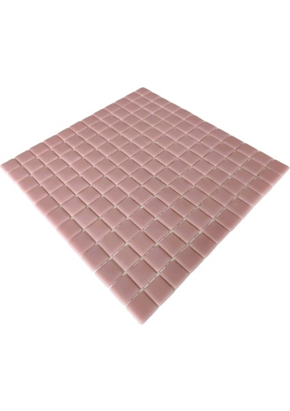 Yaşam Alanlarının Tüm Yüzeyleri Için Cam Mozaik. Cam Ölçüsü: 25X25 Mm. File Ölçüsü: 31.5X31.5 Cm. Renk: Açık Pembe (1 Koli=10 File Karo=1 M2 Fiyatıdır)
