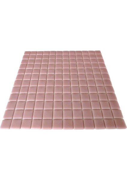 Yaşam Alanlarının Tüm Yüzeyleri Için Cam Mozaik. Cam Ölçüsü: 25X25 Mm. File Ölçüsü: 31.5X31.5 Cm. Renk: Açık Pembe (1 Koli=10 File Karo=1 M2 Fiyatıdır)