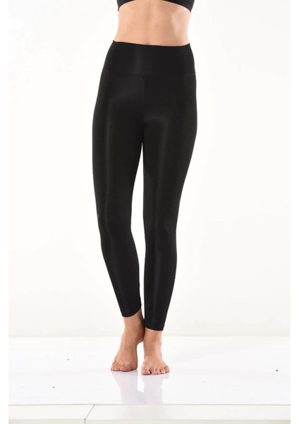 Derya Kurşun Yüksek Bel Parlak Disco Tayt 0595 fırsatları