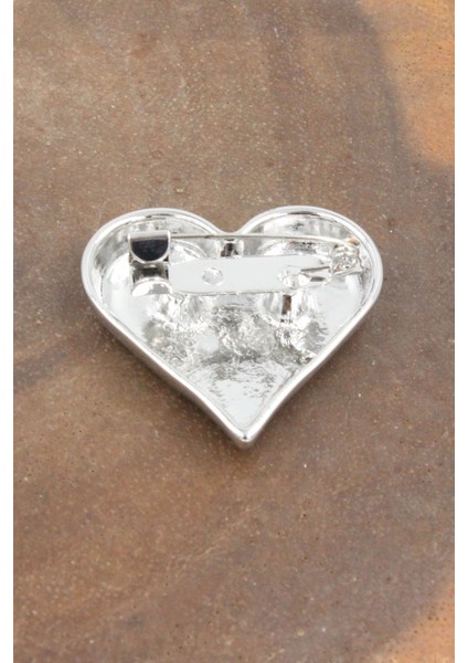 103 65 Gümüş Parlak Kalp Broş fiyatları