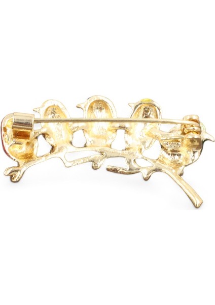 103 6511 Renkli Sıralı Minik Kuşlar Broş fiyatları