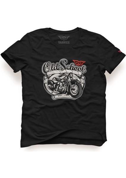 Old School Motorcu Tasarım Tişört