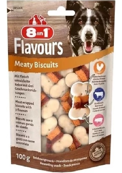 Flavours Meaty Biscuits Köpek Ödülü 100 gr