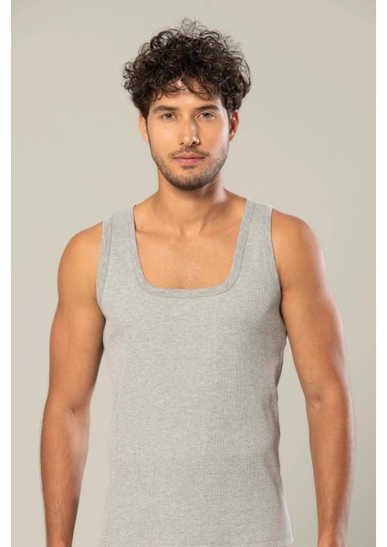 Erkek Kaşkorse Kare Yaka Askılı Atlet 1128 - 3 Adet