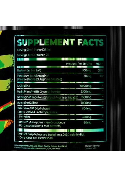 Pump Preworkout Agmantine Sulfate – Stım Free fiyatları