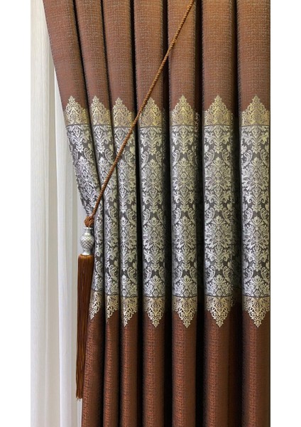 Pano Fon Perde Kiremit Gümüş (Tek Kanat) modelleri