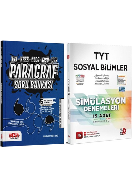 TYT Sosyal Bilimler Simülasyon Denemeleri - AKM Paragraf Soru Bankası 2'li Set