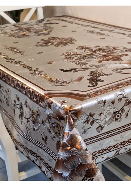 140 x 180 Hazır Metalik Pano Muşamba Pvc Masa Örtüsü