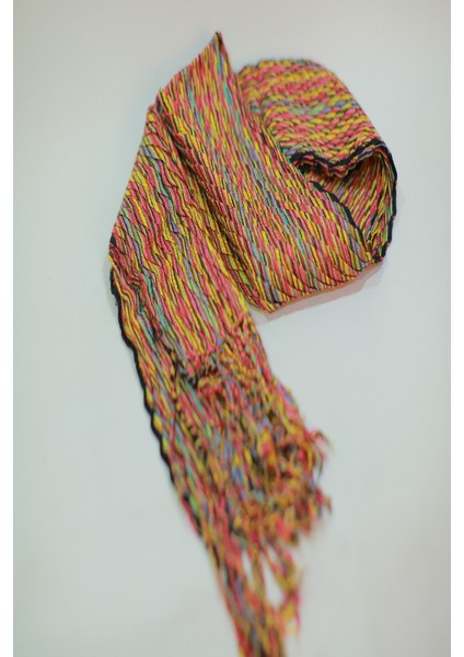 Gökkuşağı Renkli %100 Pamuk Şal