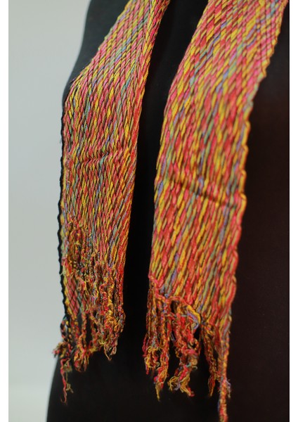 Gökkuşağı Renkli %100 Pamuk Şal