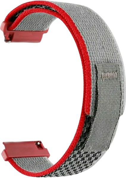 Huawei Fit 2 Uyumlu Trail Loop Cırtlı Bant Kordon Pim Çevirici Aparatlı Akıllı Pimli Gri Kırmızı fiyatları