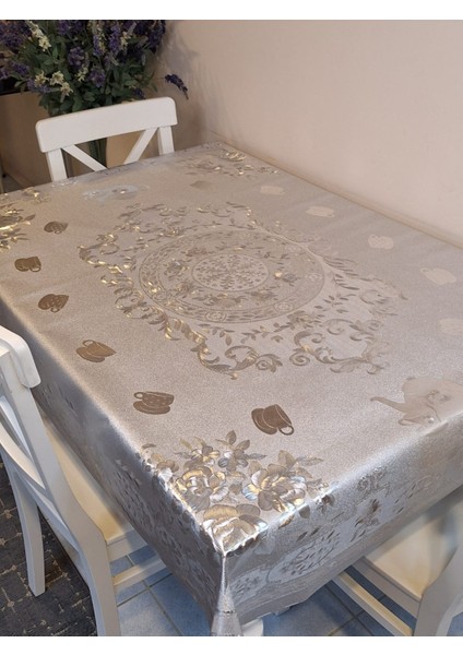120 x 150 Hazır Metalik Pano Muşamba Pvc Masa Örtüsü