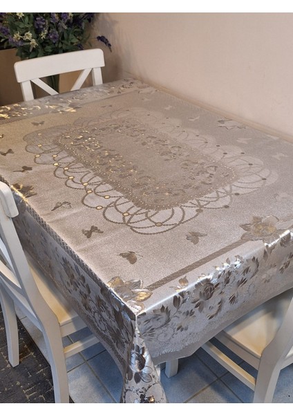 120 x 150 Hazır Metalik Pano Muşamba Pvc Masa Örtüsü
