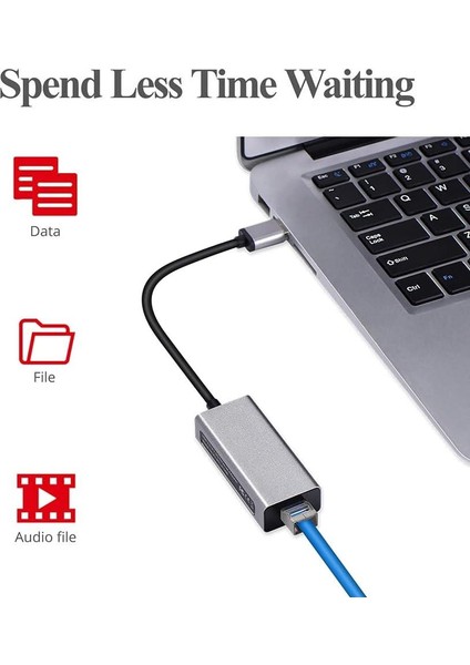 USB 3.2 To RJ45 2.5g 10/100/1000/ Gigabayte Ethernet Çevirici Dönüştürücü Alüminyum Kasa Adaptör