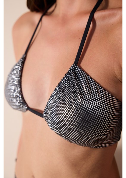 Dazzle Reverse V Parlak Çok Renkli Bikini Üstü