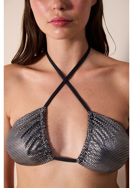 Dazzle Reverse V Parlak Çok Renkli Bikini Üstü