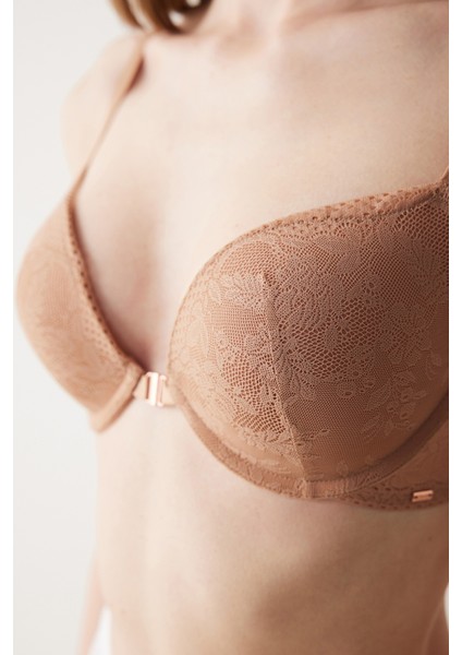 Front Openning Lol Up Lace Dantel Bronz Sütyen