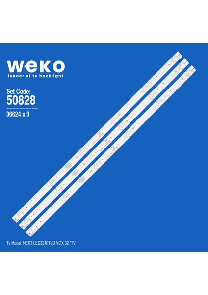 WKSET-5828 36624X3 MX315D06-ZC21FG--02 303MX315036 3 Adet LED Bar Byr  [byrtek]