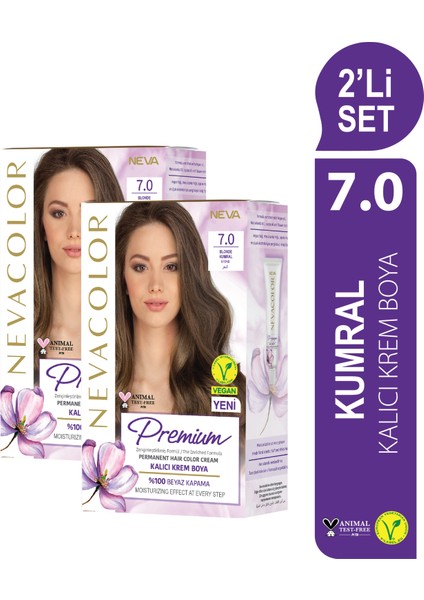 Nc Premium 2'li Set 7.0 Kumral Kalıcı Krem Saç Boyası Seti
