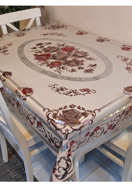 120 x 150 Hazır Metalik Pano Muşamba Pvc Masa Örtüsü