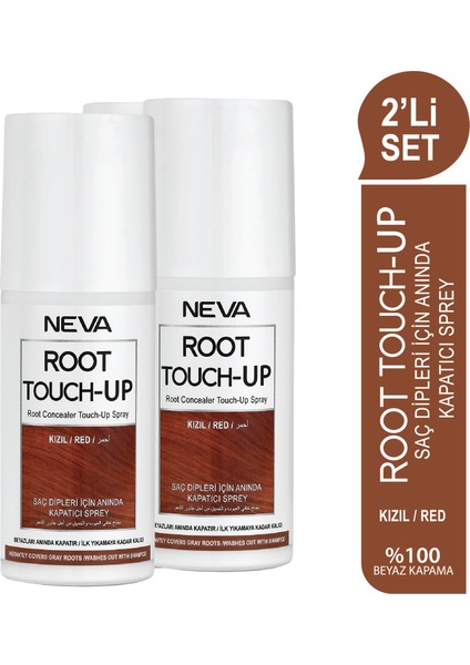 Root Touch-Up 2'li Set Kızıl Saç Dipleri Için Anında Kapatıcı Sprey 75ML