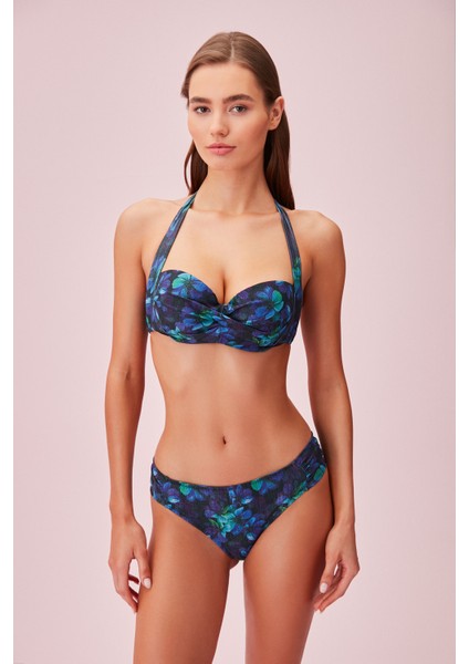 Kalın Bağcıklı Straplez Bikini Üst