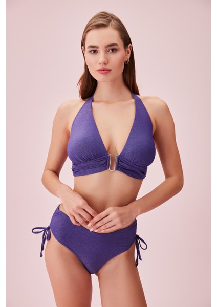 Detaylı Parlak Bikini Üst modelleri