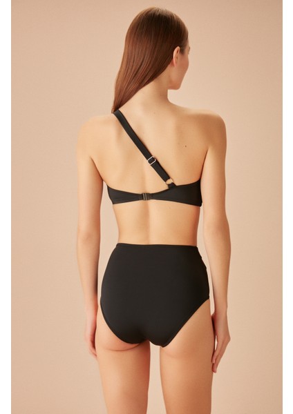 Tek Omuz Aksesuarlı Bralet Bikini Üst