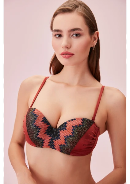 Detaylı Straplez Bikini Üst