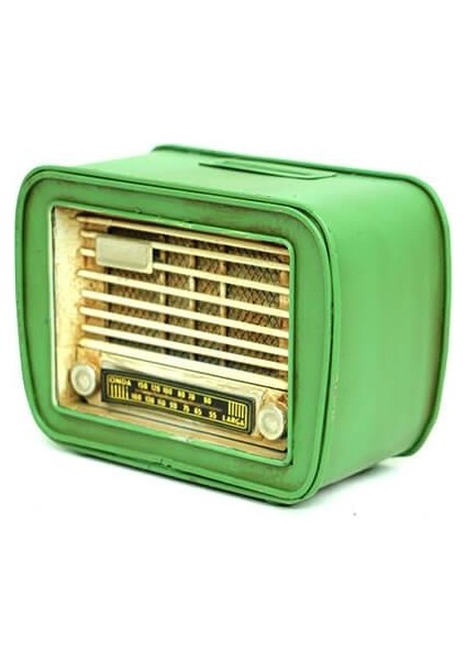 Dekoratif Metal Radyo Kumbara Vintage Hediyelik