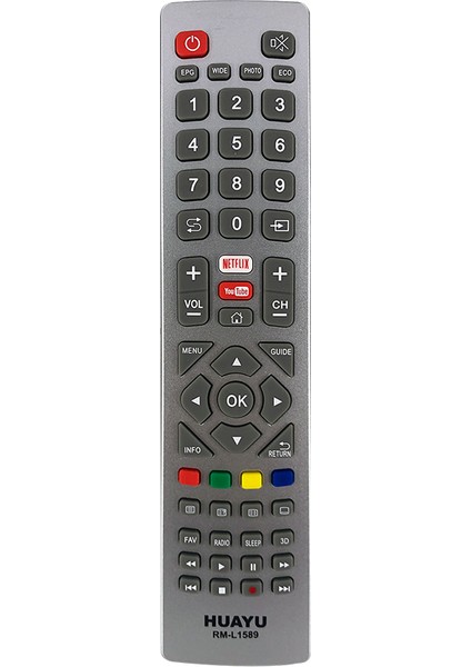 Kl RM-L1589 Sharp Aquos Netflıx-Youtube Tuşlu Lcd-Led Unıversal Kumanda (44DEX34)