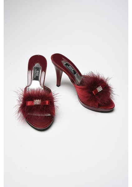 Taşlı Kaztüyü Platform Bayan Terlik 175 fırsatları